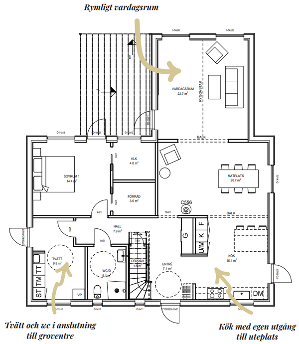 Aokaze Nedre våning