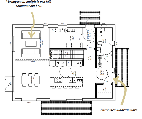 Planlösning nedre våning