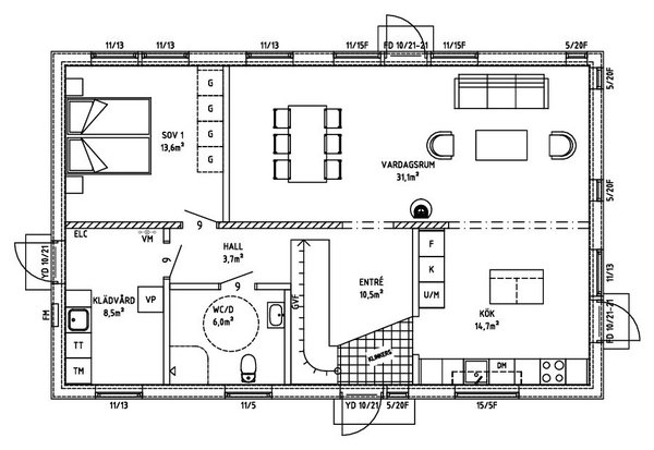 Villa Wejshag entréplan