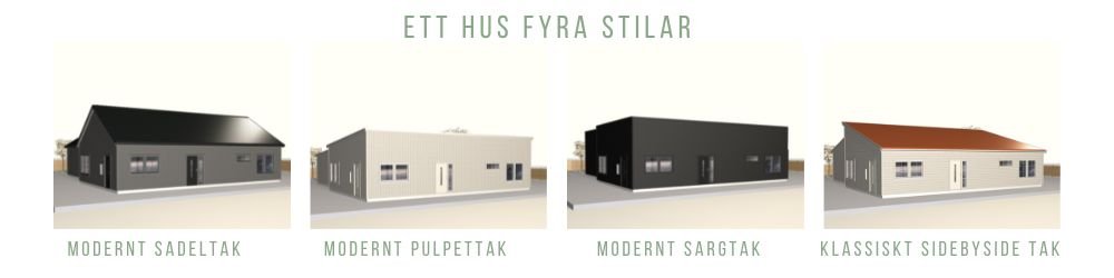 Villa Vinkeln 4 olika stilar